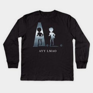 A. L. AYY LMAO Kids Long Sleeve T-Shirt